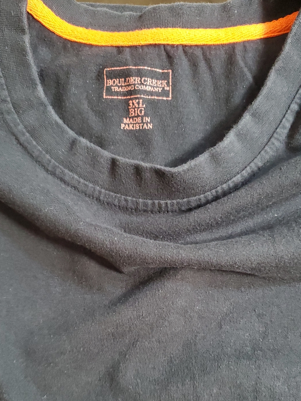 Boulder Creek Men’s Black Crew T-Shirt Size 3XL Big 100% cotton